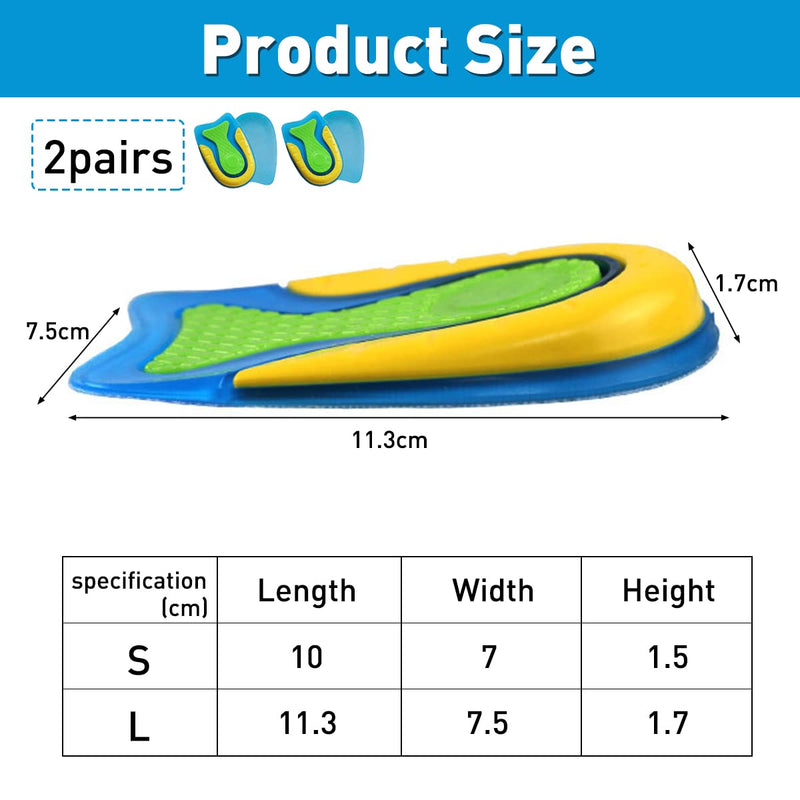 [Australia] - 2 pairs of silicone gel heel pads, heel spur insoles, orthopedic heel cushions, soft gel insoles to relieve plantar fasciitis, heel spurs and Achilles pain (blue, L (40-45)) L (40-45) blue 