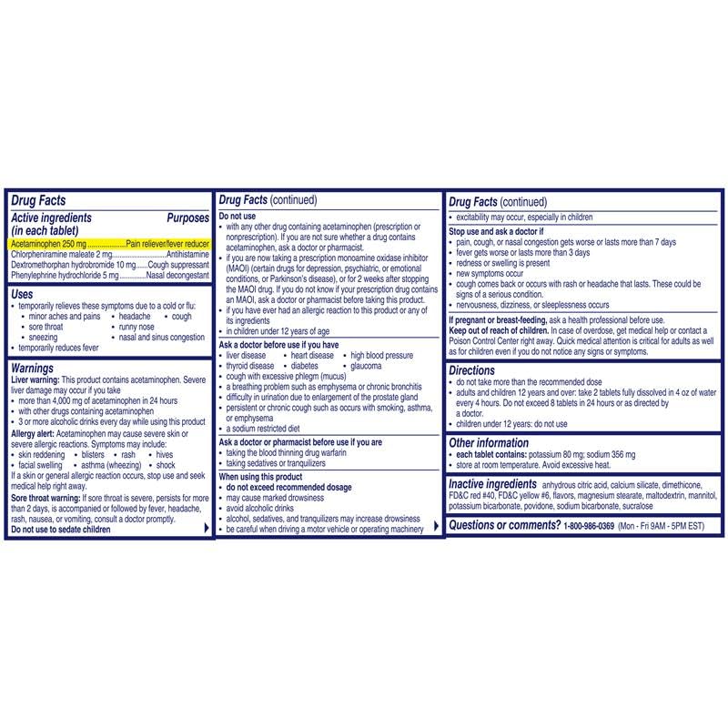 [Australia] - Alka-Seltzer Plus Severe, Cold & Flu Medicine, Citrus Effervescent Tablets, Nasal & Sinus Congestion, Sneezing, Runny Nose, Cough, Sore Throat 24 Count, Packaging May Vary 24ct 