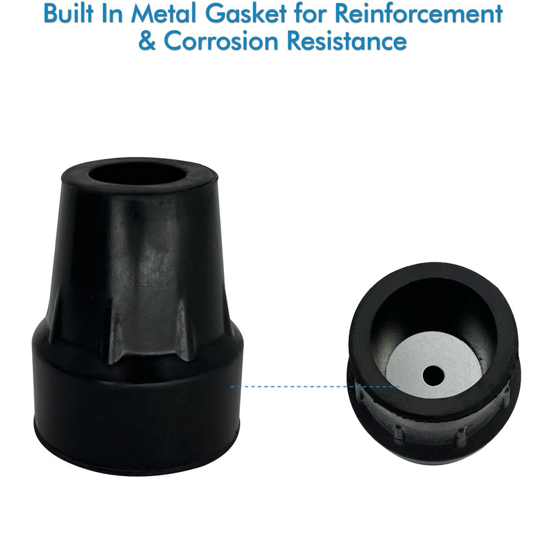 [Australia] - Replacement Cane Tips, 3/4 Inch, Black. 0.75 Inch (Pack of 2) 