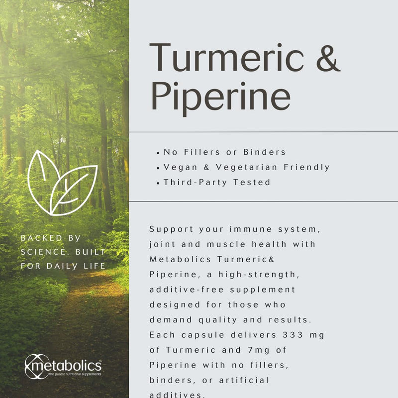 Turmeric with Piperine- Pot of 90 Capsules- Highly Bio Available Source of Curcumin, Supported with Piperine (Black Pepper) to Improve Absorption