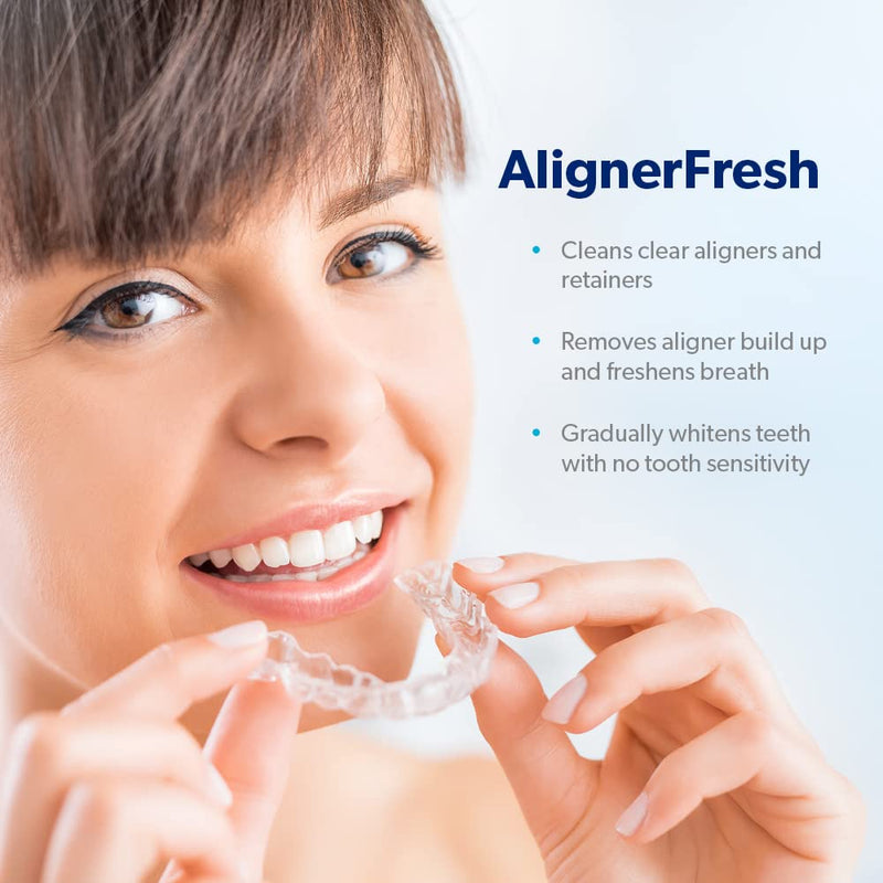 [Australia] - EverSmile AlignerFresh Extra Whitening Aligner & Retainer Cleaning Foam. AlignerFresh Cleaning Foam for Invisalign, ClearCorrect, Essix, Hawley Trays/Aligners. Cleans, Kills Bacteria & Whitens Teeth. 