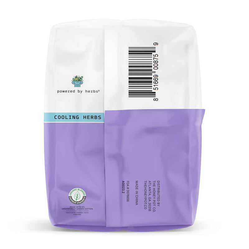 [Australia] - The Honey Pot Company - Herbal Pads for Women - Overnight Pads w/Wings - Infused w/Essential Oils for Cooling Effect & Organic Cotton Cover - Sanitary Pads - Feminine Care - FSA & HSA - 12 ct 12 Count (Pack of 1) Herbal Overnight 