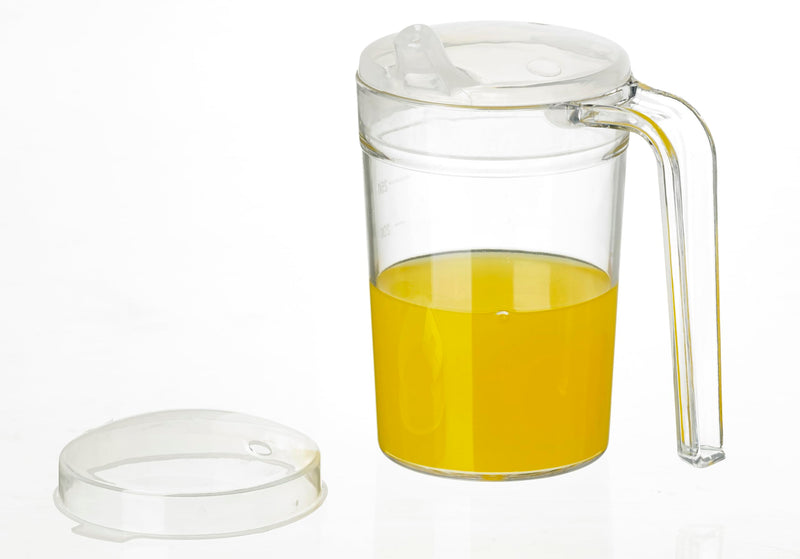 [Australia] - Homecraft Shatterproof Beaker for Elderly & Adults Clear Mug with Lid – 400ml – Lightweight, Non-Spill Drinking Cup for Weak Grip – Daily Living Aid, Ideal Sippy Cup Alternative 13.5 Ounces Single Solid 