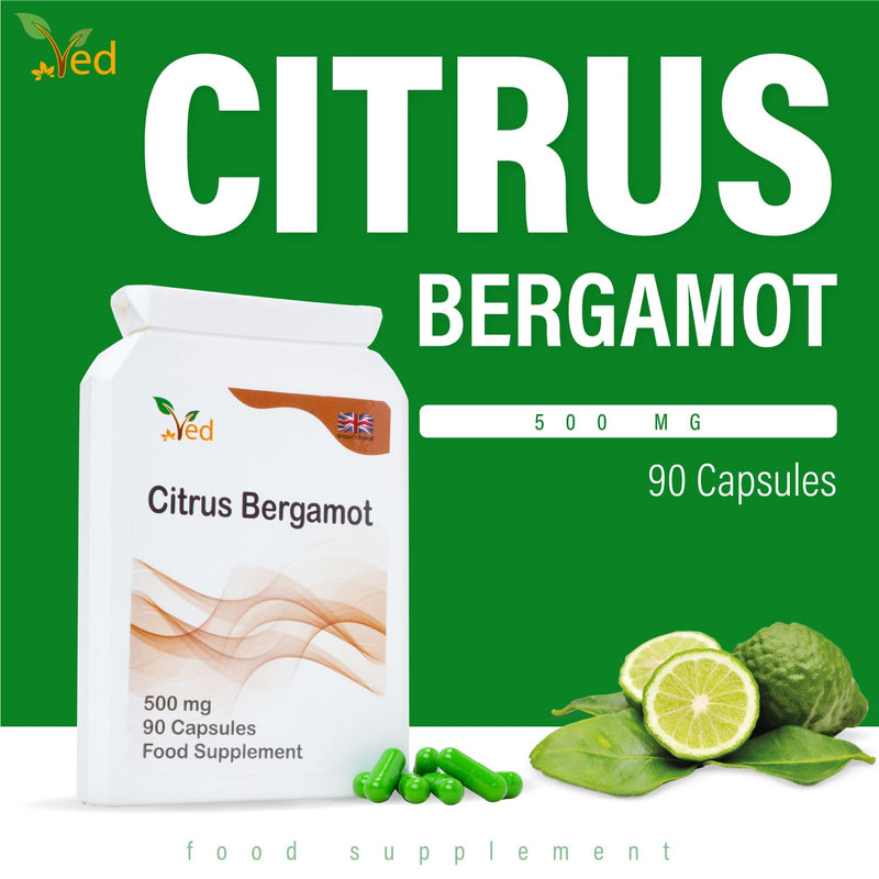 Ved Citrus Bergamot, Citrus Bergamot Extract,500mg, 90 Vegan Capsules(3 Months Supply)
