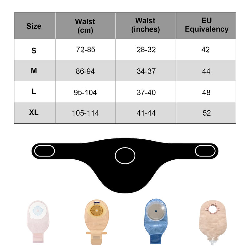 [Australia] - Ostomy Belt | Stealth Belt Ostomy Bag Cover | Ostomy Wrap for Sport & Swiming | Ostomy Support Belts for Men & Women | Colostomy Bag Cover Belt | Inner Pocket to Hold Ostomy Pouch | Ostomy Supplies -M Black Medium 