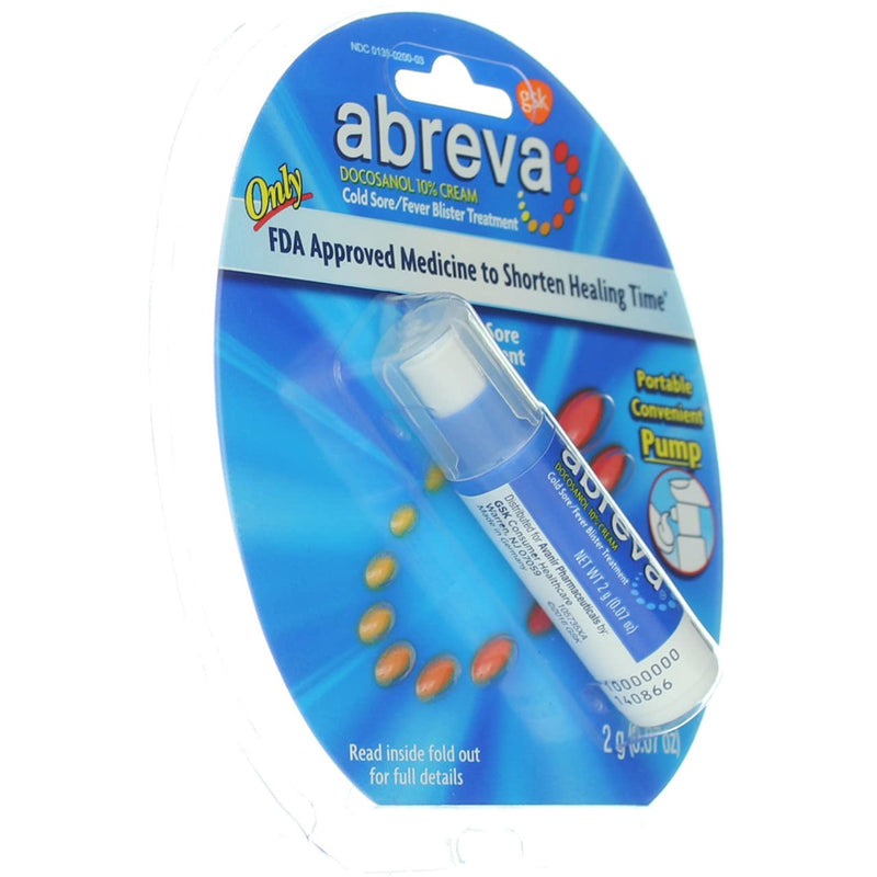 [Australia] - Abreva 2grm Pump Size 1ct Abreva Cold Sore Treatment 