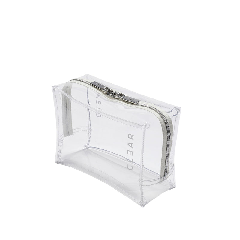 Makeup Bag (Small) - Clear Cosmetic Bag for Travel - TSA Approved Transparent Toiletry Organizer Pouch for Liquids, Make Up, & Essentials - See Through Case with Zipper for Carry On