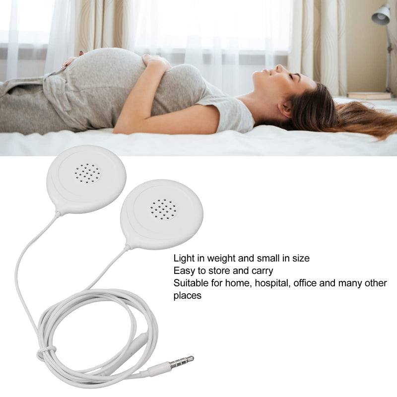 [Australia] - Dioche Pregnancy Belly Speaker, Baby Belly Headphones, Music Splitter, 12 Stickers, Pregnancy Headphones, Pregnancy Monitors for Women, Mother, White 