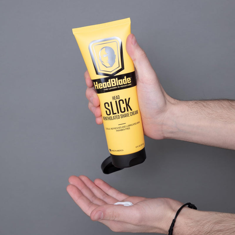 [Australia] - HeadBlade HeadSlick Shave Cream 8 oz for Smooth Headshaving for Bald Men, Helps with Irritation, Redness, & Razor Burn 8 Fl Oz (Pack of 1) 