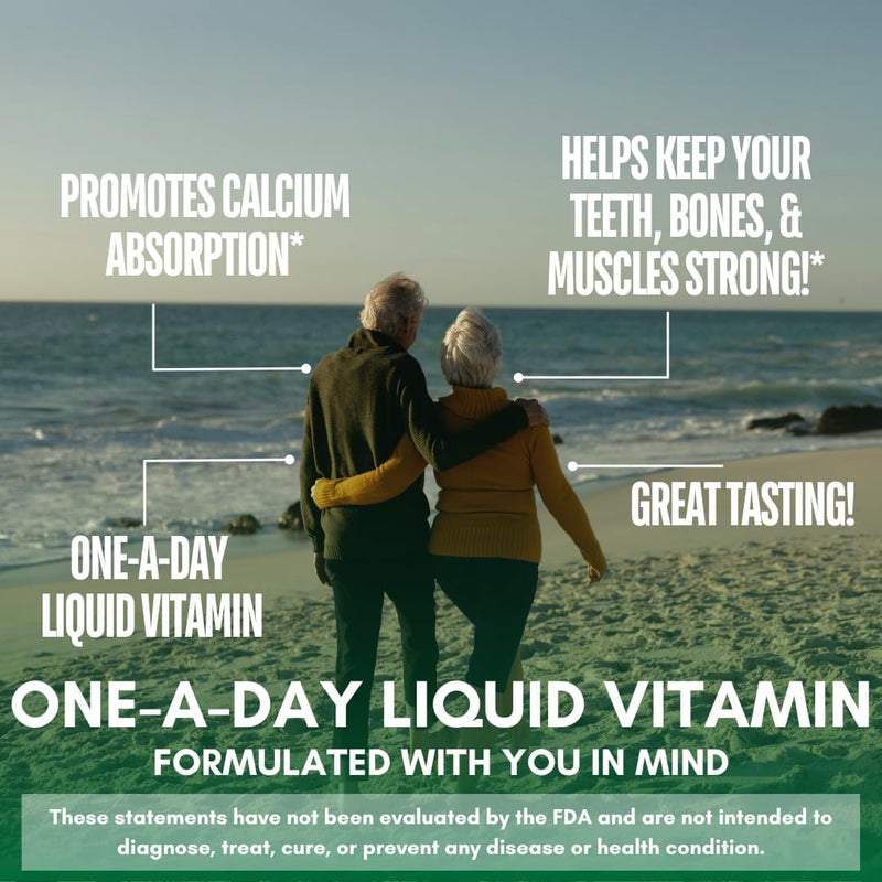 Premium Liquid Calcium Magnesium Supplement | Promotes Strong Bones & Healthy Teeth | Natural Liquid Vitamin w/Calcium, Magnesium Citrate, Boron & Vitamin D3 | 98% Max Absorption | 16oz, 32 Serv