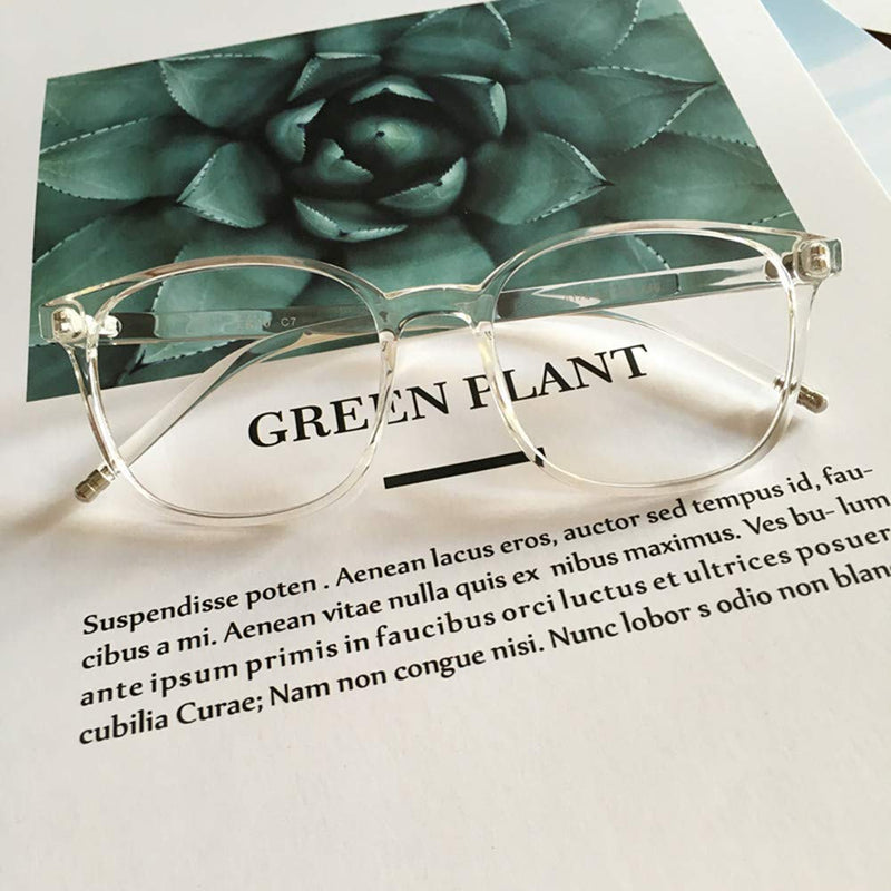 [Australia] - LNTICB Blue Light Filter Glasses Computer Glasses Gaming Safety Glasses TR90 Glasses Frame Blue Light Glasses UV Blue Blocking Super Light Reducing Eye Strain Fashion for Women Men Transparent-n1 