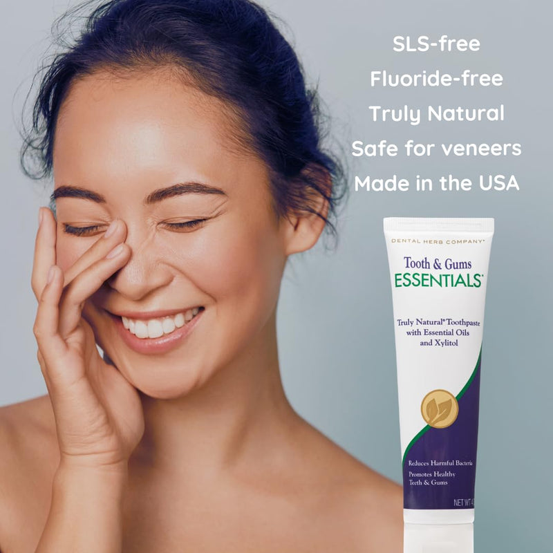 [Australia] - Dental Herb Company - Essentials Toothpaste - Truly Natural Fluoride-Free and SLS-Free - Superior Defense Against Bleeding and Irritated Gums, Dry Mouth, and Mouth sores. (4 oz.) 
