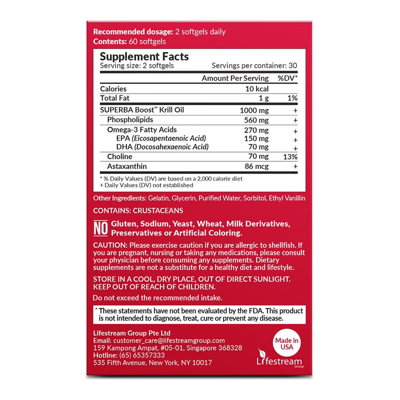 [Australia] - LABO Nutrition Perfect Krill EX, The Purest Ultra Strength Antarctic Krill Oil, Highest Phospholipids (>56%) with Choline & Astaxanthin, Omega 3, Heart & Joint Support, 100% Made In USA, 2x 60softgels 2 