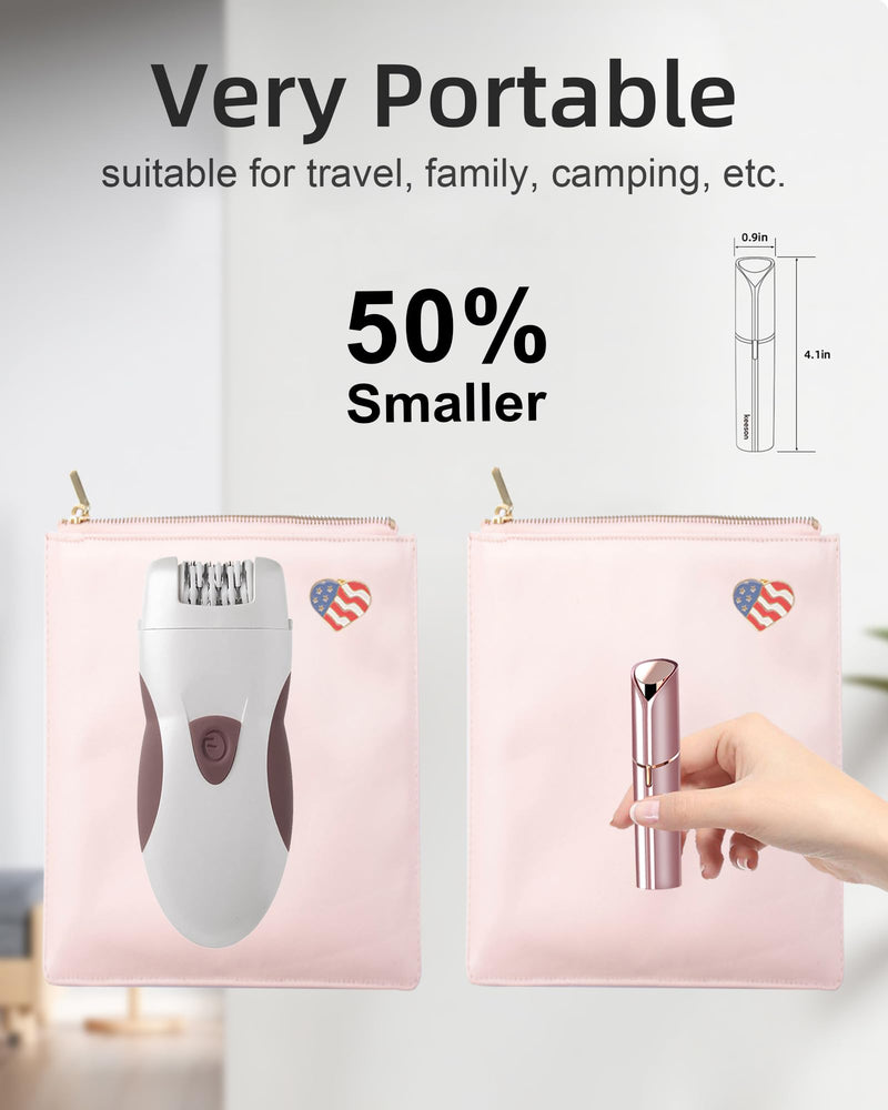 [Australia] - Facial Hair Removal for Women, 360° Floating 2X Powerful Painless Facial Hair Remover, Lipstick-Sized, USB Rechargeable, Face Razors Shaver for Women Upper Lip,Chin,Peach Fuzz,Mustache (Pink) Pink 