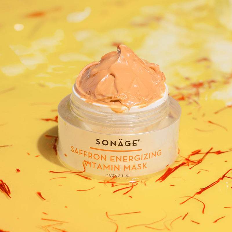 Saffron Energizing Vitamin Mask: Refresh, Hydrate, and Nourish for a Glowing Complexion (30 ml) 1 Ounce (Pack of 1)