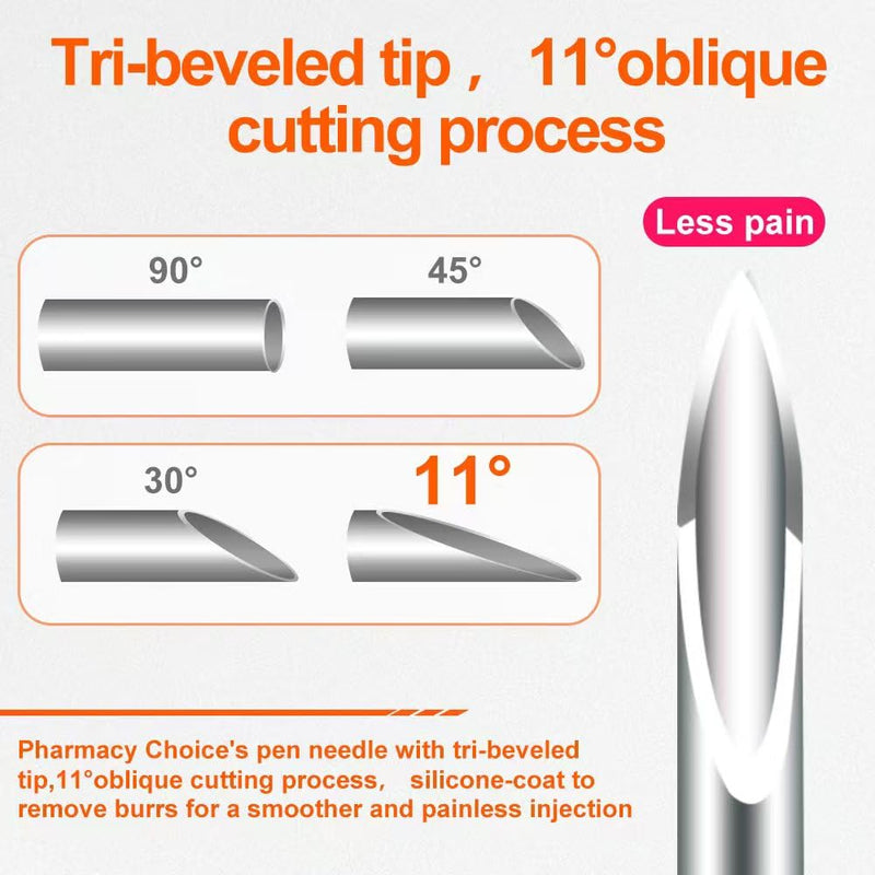 [Australia] - 31G 4MM(5/32") Insulin Pen Needles, Diabetic Needles for Insulin Injections, 100 Count, Universal Fit, Compatible with Most Pen Injector Device, Super Thin for Diabetes Comfortable Injection 