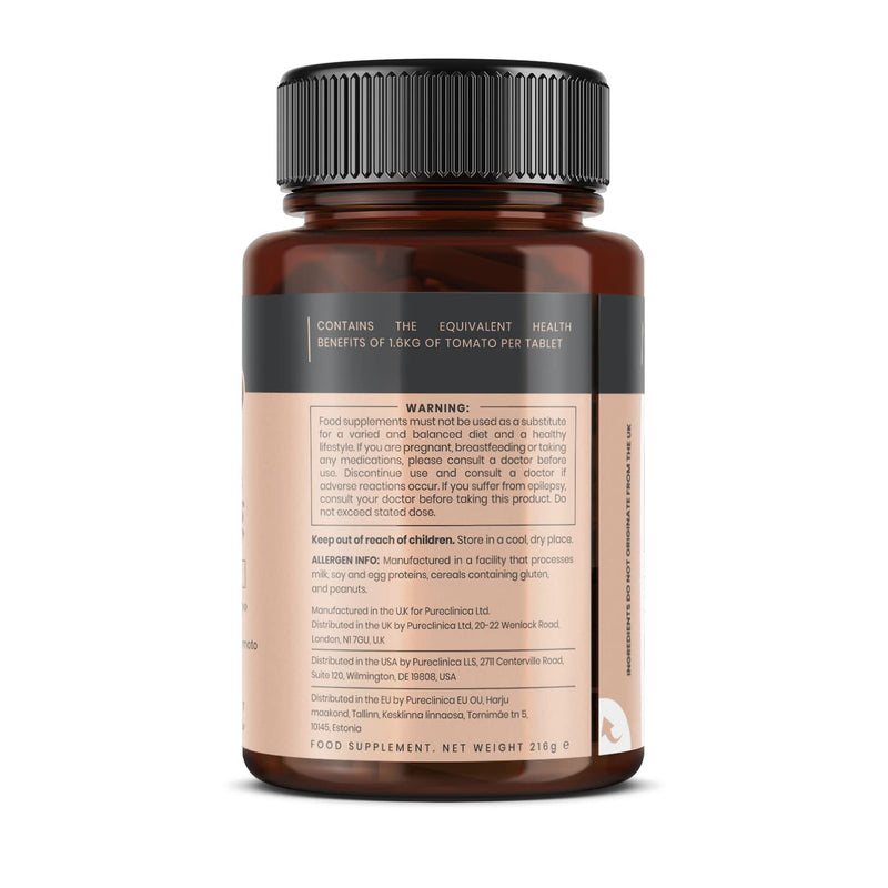 [Australia] - pureclinica Lycopene 50mg x 180 Tablets (6 Months Supply). 300% Strength of Regular Lycopene Tablets. 180 Count (Pack of 1) 