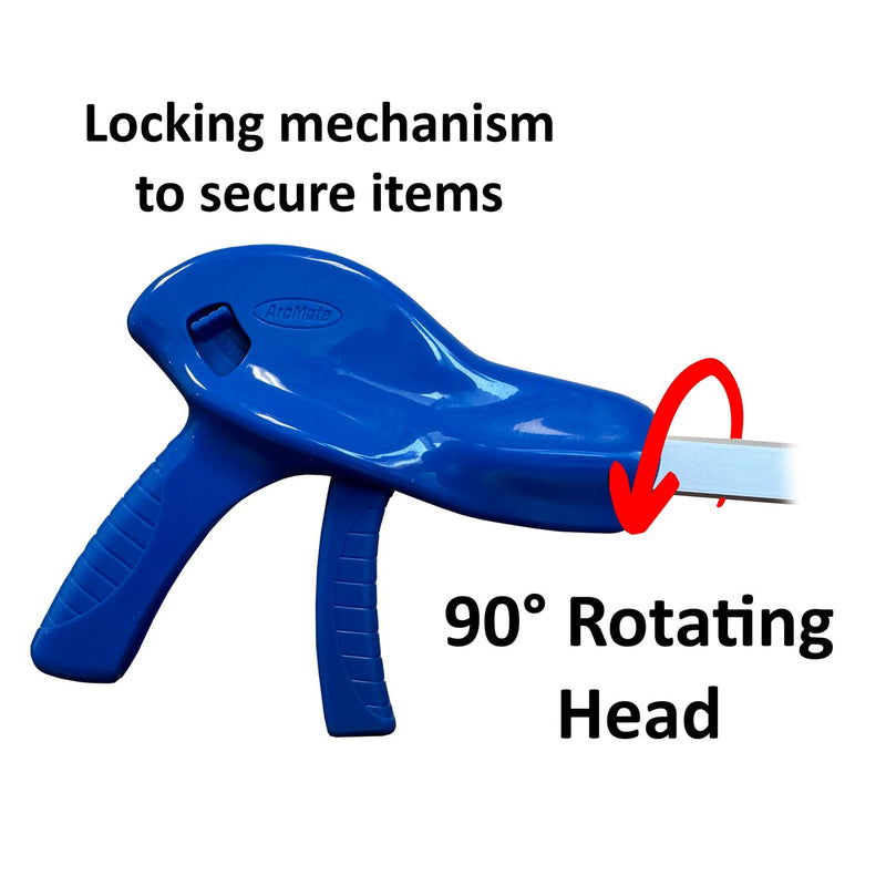 [Australia] - ArcMate 32" EZ Reacher Pro Plus Collapsible Grabber Reacher with Thumb Lock, 6 lb. Capacity, 4.5" Fingers, Heat Resistant Silicone Tips - Grabber Tool for Elderly, Post Op, Accessibility (Pack of 2) 32 Inch Collapsible (2-Pack) 