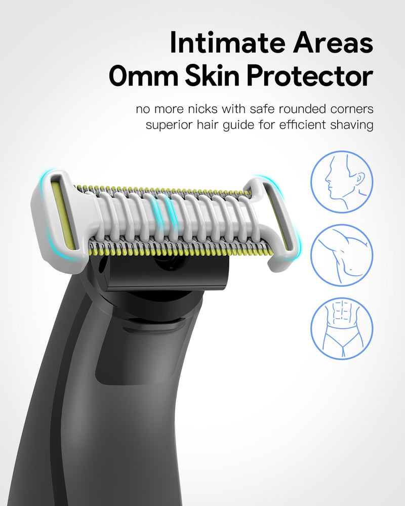 [Australia] - Attachments Intimate Skin Protection 3mm Body Comb with 1/2/3/5mm Protective Comb Set for O Blade QP2520 QP2530 QP2620 QP2630 QP6551, Electric Shaver Attachments Oblade Accessories, 8 Pieces 