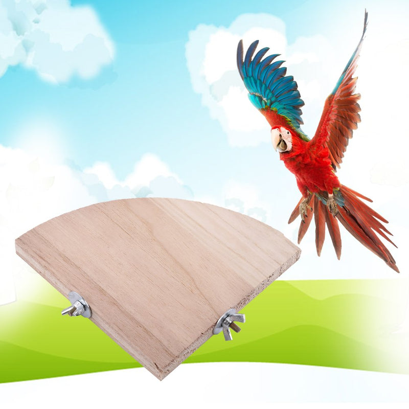 Fdit Bird Wooden Stand Fan Shaped Design for Parrot Cockatiel Parakeet - PawsPlanet Australia