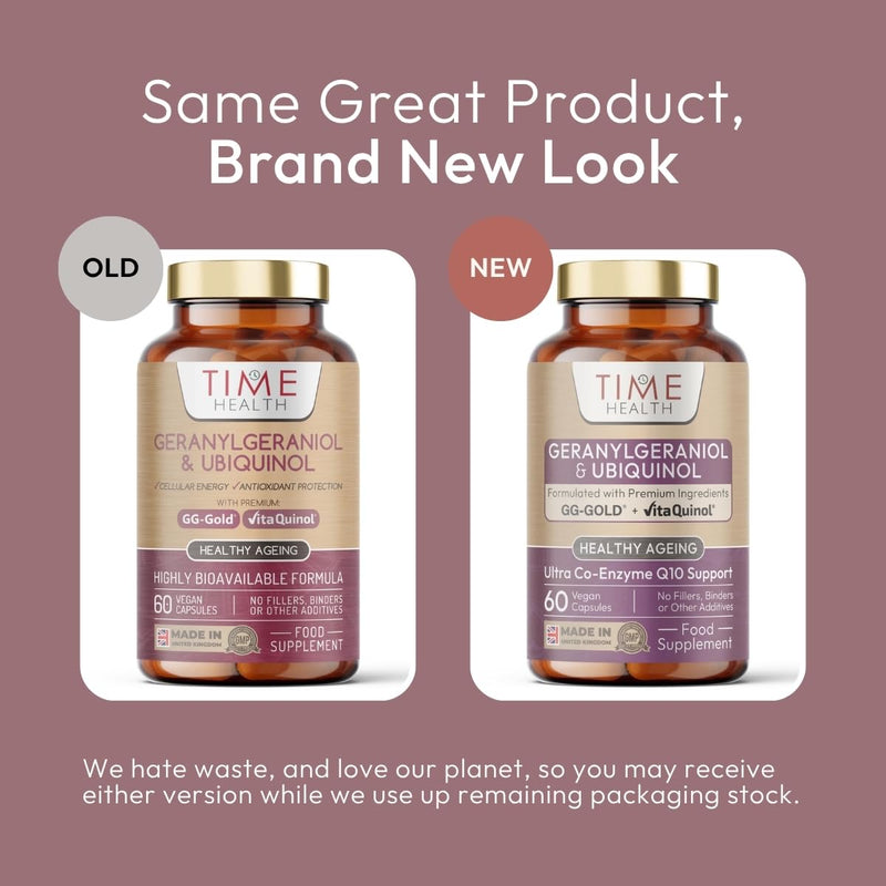 Geranylgeraniol & Ubiquinol - GG-Gold® & VitaQuinol® - Activated CoQ10 - Derived from Annatto - Heart, Cell & Antioxidant Protection - UK Made - GMP - Additive Free - Vegan