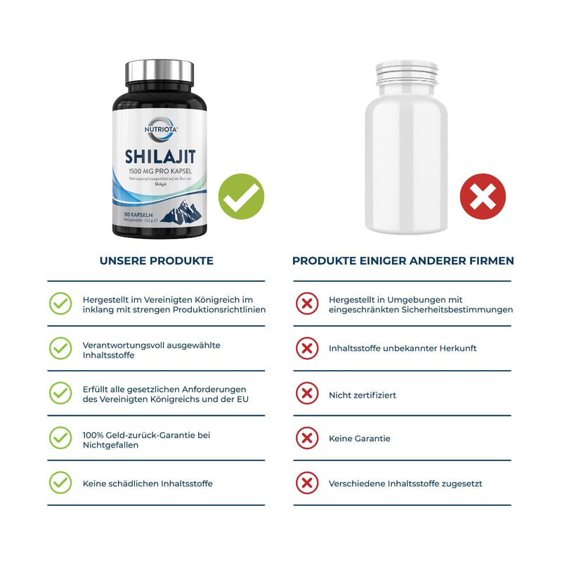 [Australia] - Shilajit capsules: High-dose, original Mumijo Shilajit extract 1500mg (10:1) - 180 vegan capsules - Natural source of trace elements, fulvic acid and humic acid - Made in Great Britain 