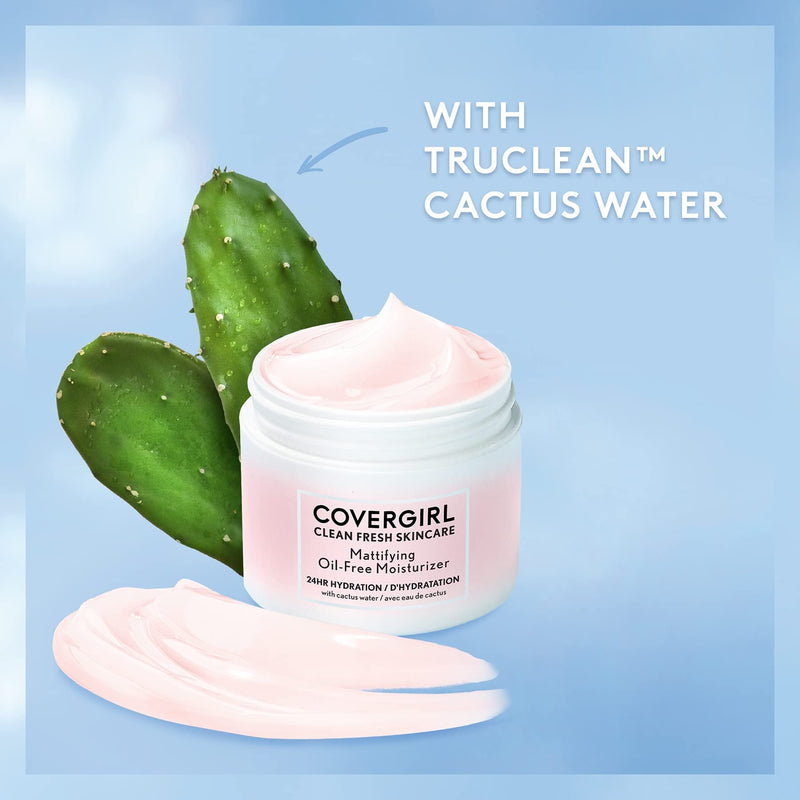 COVERGIRL Clean Fresh Skincare Mattifying Oil-Free Moisturizer, 2.0 Oz 2 Ounce (Pack of 1)
