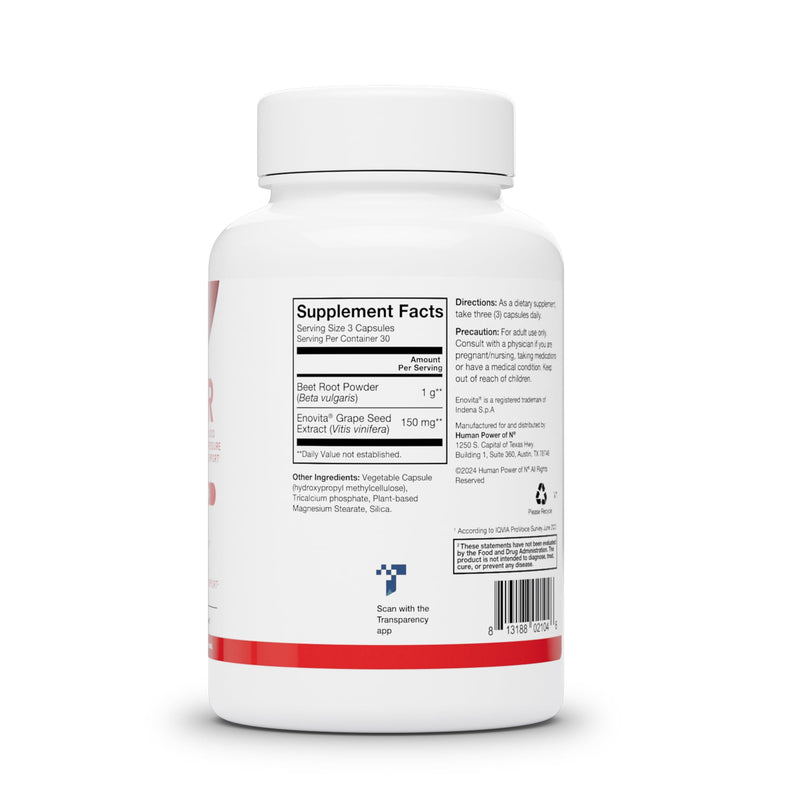 [Australia] - humanN SuperBeets Beet Root Capsules Quick Release 1000mg - Supports Nitric Oxide Production, Blood Pressure – Clinically Studied Antioxidants 90 Count Non-GMO Powder 