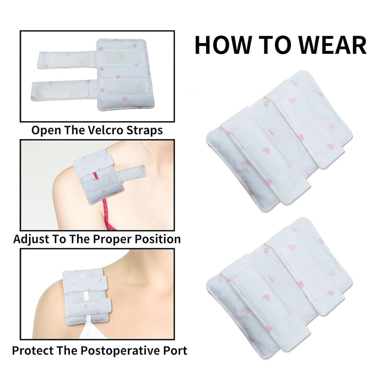[Australia] - Bra Strap Pad Protector for Chest Port Pacemaker Pillow Post Surgery Bra Strap Cushion for Chest Heart Support Chemo Port Pillow for Bra Strap, 2PCS 