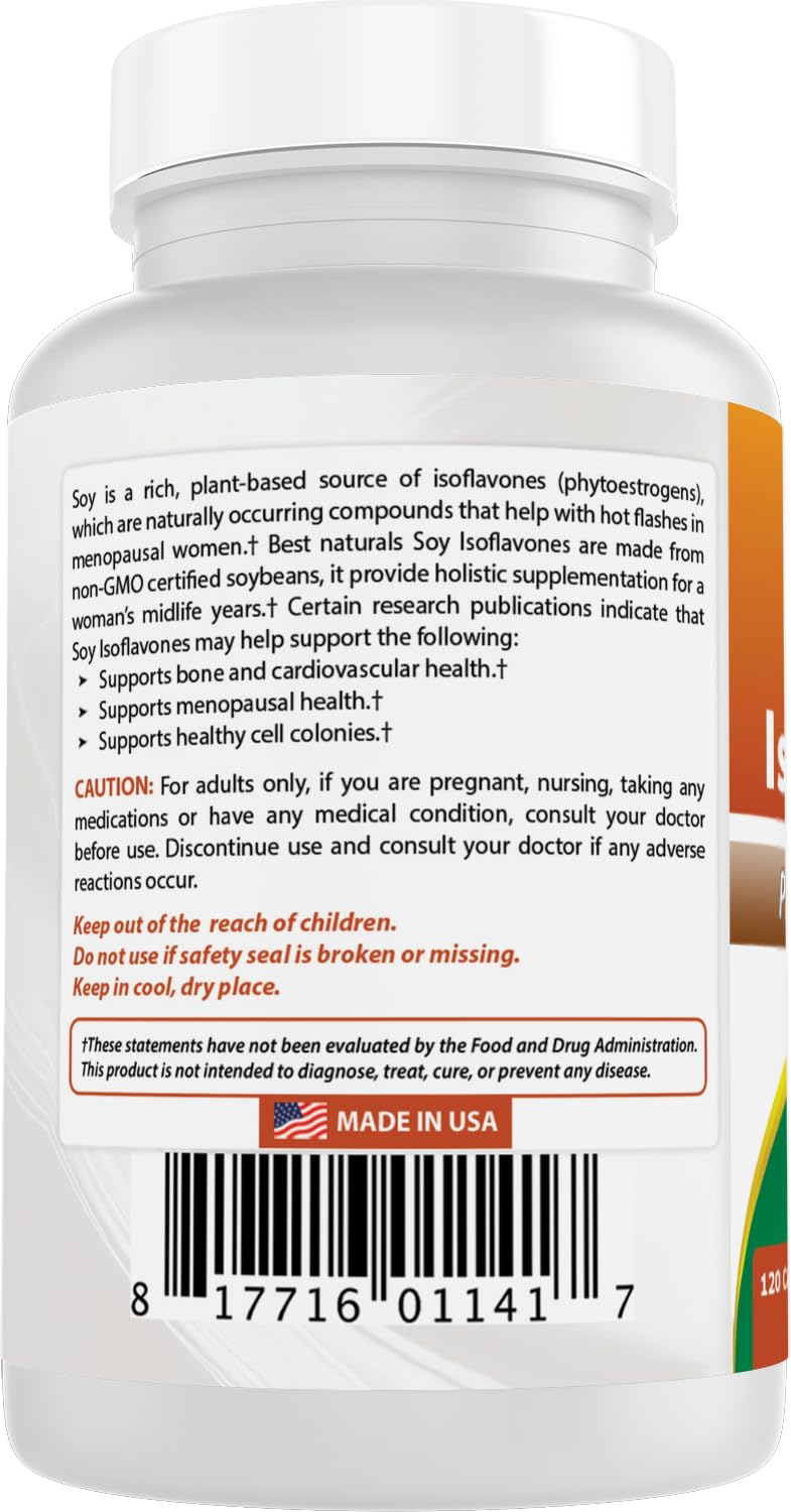 Best Naturals Soy Isoflavones 750 Mg 120 Capsules (120 Count (Pack of 3))