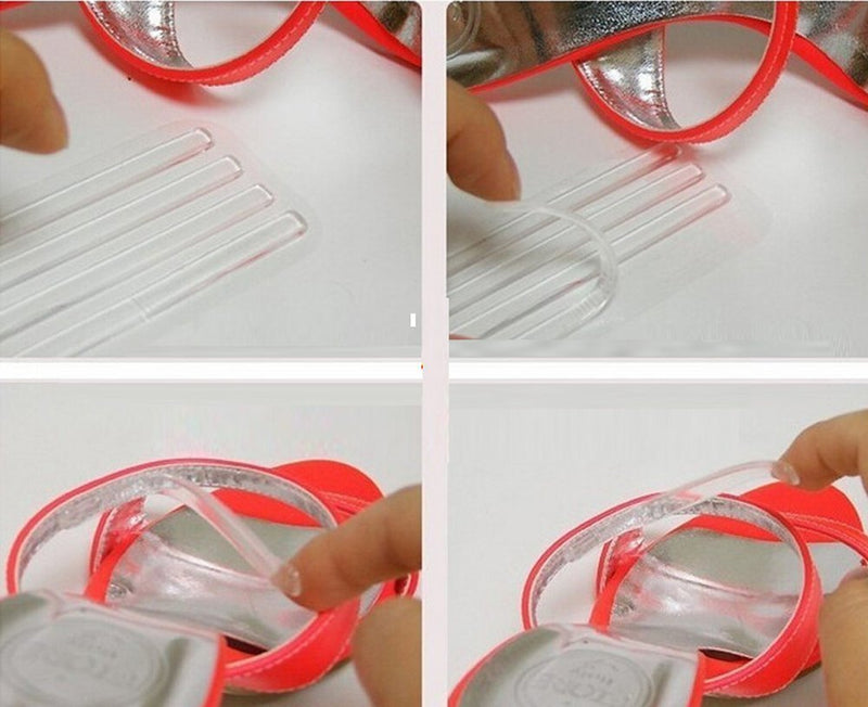 [Australia] - 6 Sheets (24PCS) Clear Silicone Thin Adhesive Tape Anti-wear Back foot sticker High Heel Shoes Cushion Care For Women Lady Girls 