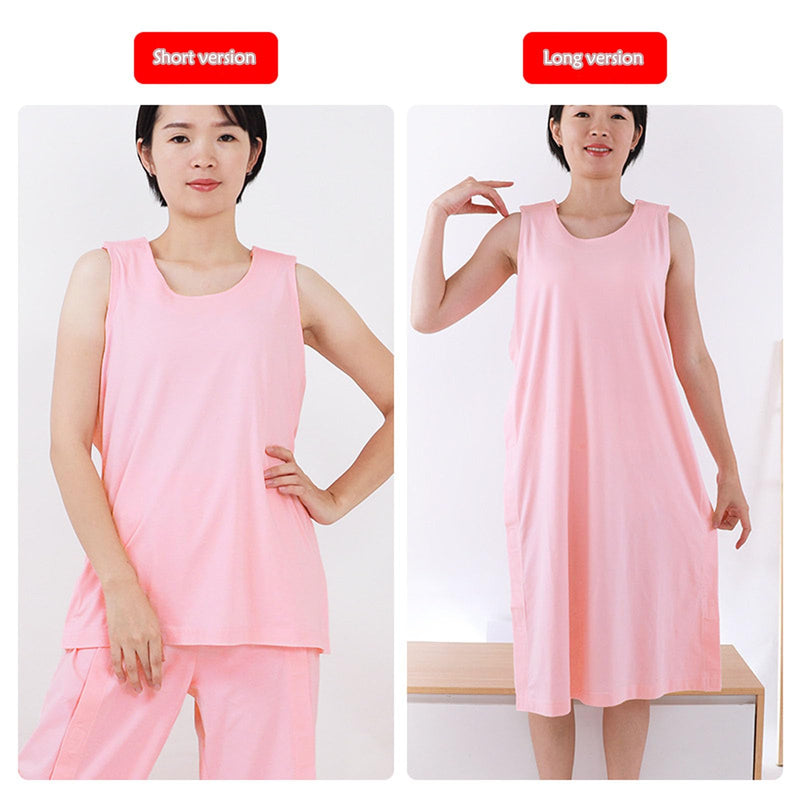 [Australia] - Woman Post Shoulder Surgery Shirts Rehab Shirt,Recovery Tear Away T-Shirt,Full Open Shirt Dialysis Chemo Clothing Pink X-Large 