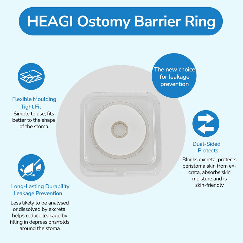[Australia] - 10PCS Ostomy Barrier Rings, Ostomy Supplies, 2mm Thickness Moldable Ostomy Rings Medical Grade Hydrocolloid Adhesive Barrier Rings Better Seal for Ostomy Bags (Box of 10) 2mm Ostomy Barrier Rings 