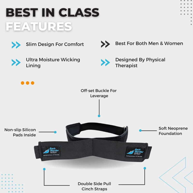 SI Belt - Enhanced Comfort Sacroiliac Joint Support Belt for Men & Women | Ideal for Sciatica & Lower Back Pain Relief | For Daily Use & Physical Activities (Medium) Medium (Pack of 1)