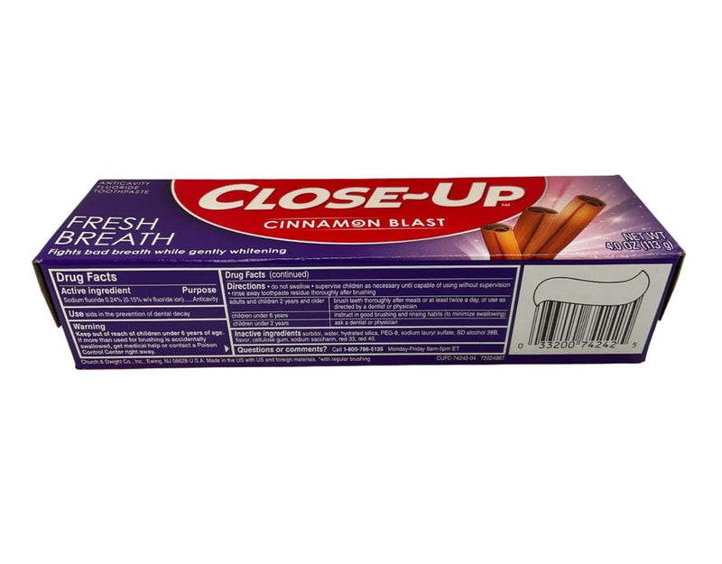 [Australia] - Close-Up Fluoride Toothpaste, Freshening Red Gel 4 oz (Pack of 5) 