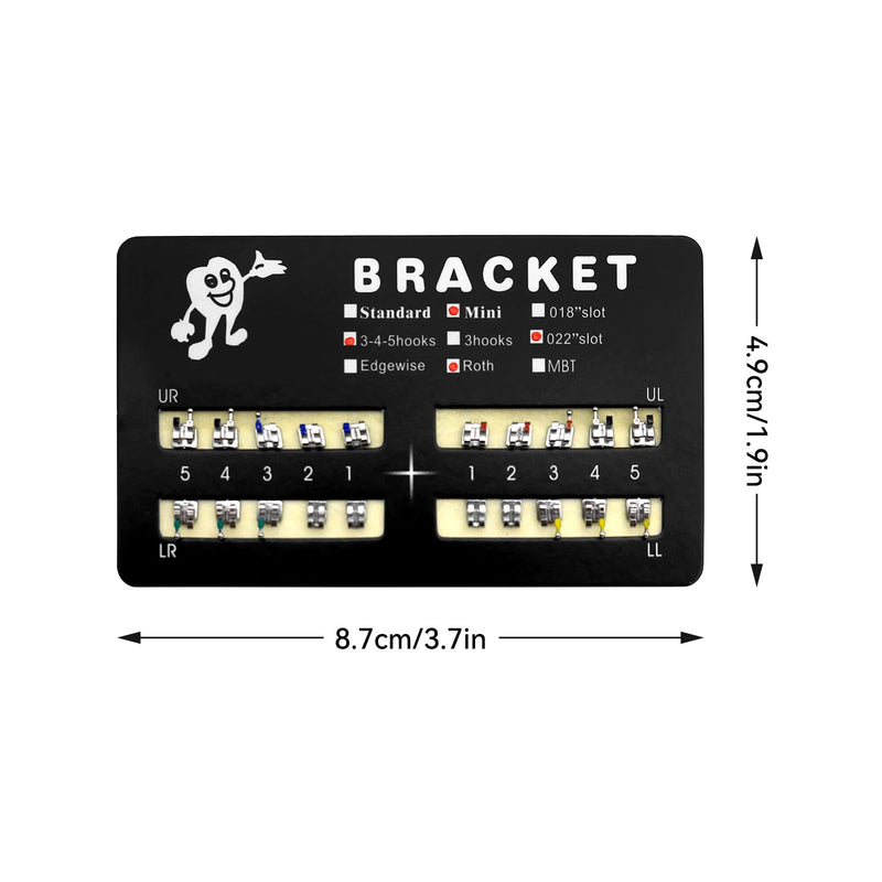 [Australia] - 100pcs/Pack 022 Slot Bondable with Hook on 345 Teeth Model Mini Roth Brackets Roth,5 pieces per pack 20 pieces per pack. (5 pcs) 5 pcs 