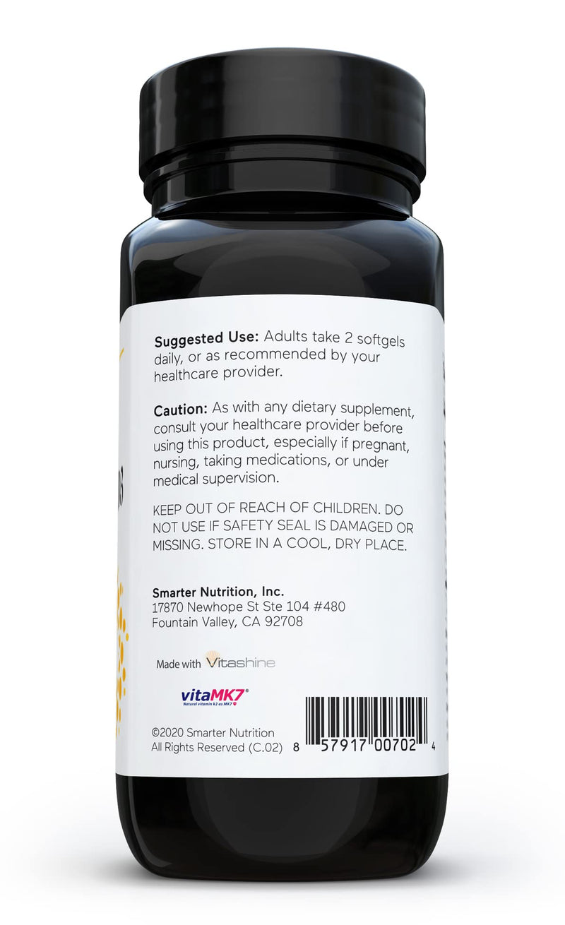 Smarter Nutrition Magnesium and Vitamin D3+K2 Bundle - Magnesium Complex with Glycinate, Citrate, Malate, and Bisglycinate and 5,000 IU of Vitamin D with K2 Complex [30-Day Supply]