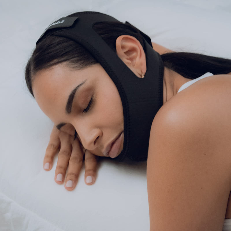 [Australia] - Anti Snoring Chin Strap for CPAP Users (Black) Black 