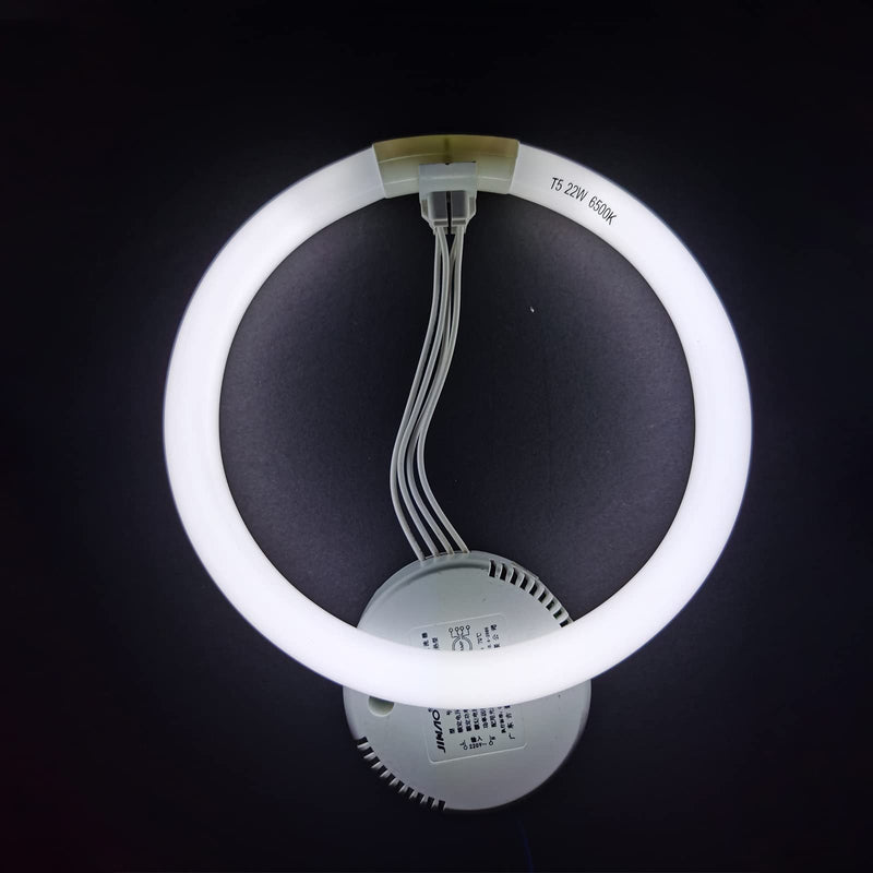 [Australia] - 7.25 inch T5 22W Circular Bulb Light Replacement for Floxite, Zadro, Rialto Makeup Magnifying Vanity Mirror, FC22 Surround Fluorescent Lamp 6500K Daylight 7.25 inch-Inward Pins 