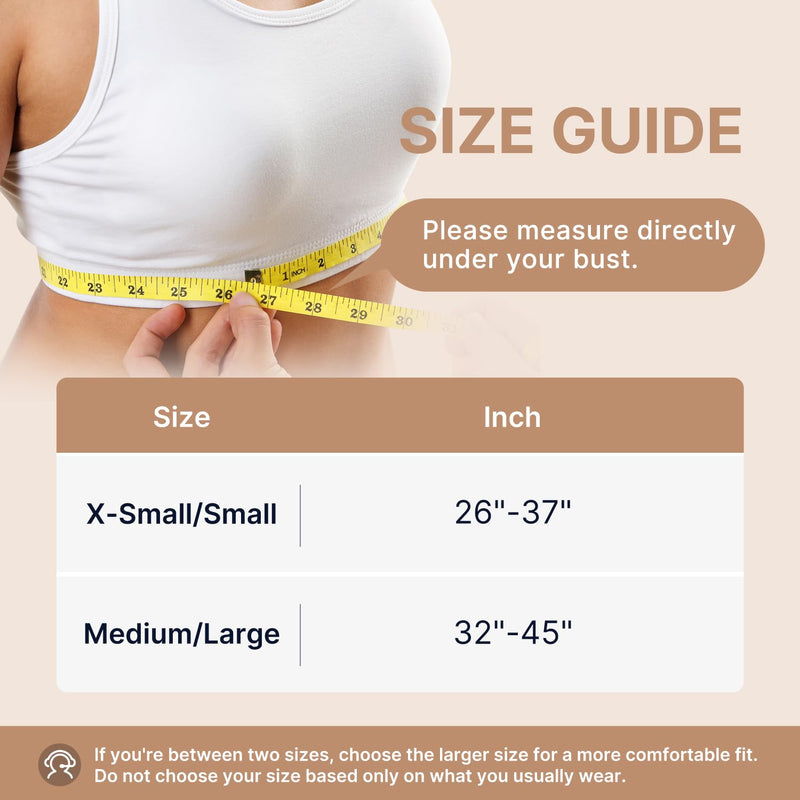 [Australia] - Fit Geno Posture Corrector for Women: Adjustable Lightweight Upper Back Brace for Neck Shoulder & Upper Back Pain Relief - Improve Posture Correct Hunchback Slouching Kyphosis Invisible Under Clothes (M/L Under Bust 32"-45") Beige Medium/Large 