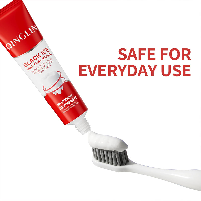 [Australia] - Qinglin Black Ice Mint Whitening Toothpaste, Reduces Tooth Stains, Deep Cleaning Formula 