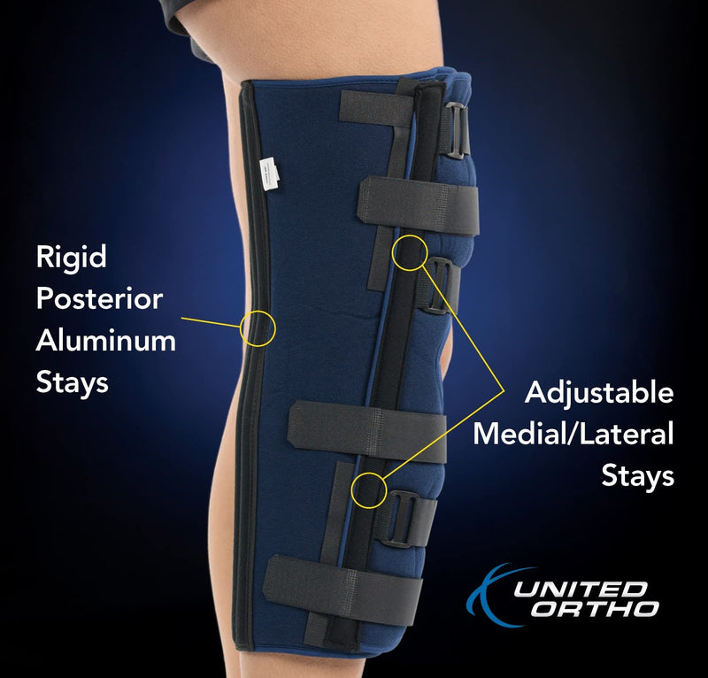 [Australia] - United Ortho 61024 3-Panel Knee Immobilizer, 24" Size Navy 24" 