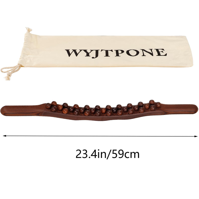 [Australia] - Guasha Wood Massage Stick Tools,31 Beads Back Massage Roller Stick,Lymphatic Drainage Massager for Body Shaping (31beads) 31beads 