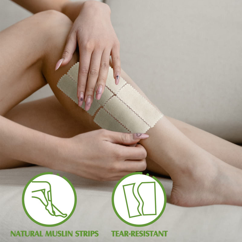 [Australia] - Teling 1000 Pcs Muslin Cloth Wax Strips for Waxing Tear Resistant Epilating Soft Muslin Strips for Women Men Face Eyebrow Lip Body Sugaring Hair Removal, 4 x 1.5 Inches 