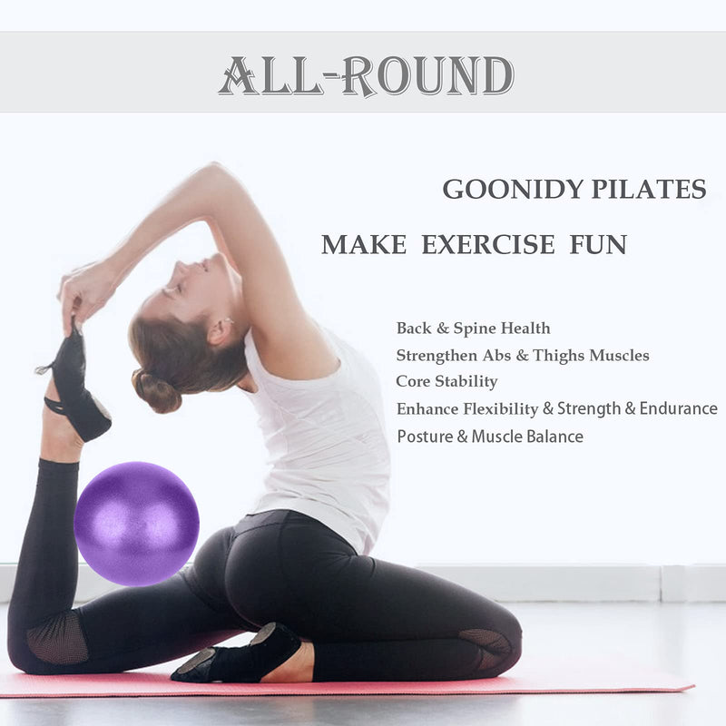 [Australia] - Small Pilates Ball, Therapy Ball, Mini Workout Ball, Core Ball, 9 Inch Small Exercise Ball, Mini Bender Ball, Pilates, Yoga, Workout, Bender, Core Training and Physical Therapy, Improves Balance 1Purple Ball 