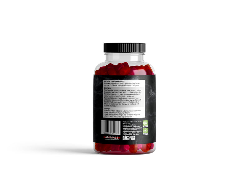 Animale Male Gummies, 1265mg per Serving, with Maca, Vitamin B6, B12, Ashwagandha, L-Arginine, Tribulus Terrestris, 60 Gummies