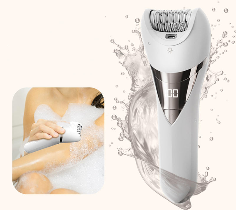 [Australia] - Electric Lady's Epilator,2in1 for Face, Chin, Arm, Leg, Armpit, Bikini Trimmer,Shave& Epilate, Wide Head for Fast Epilation,Wet & Dry Lady Shaver,2 Speeds 