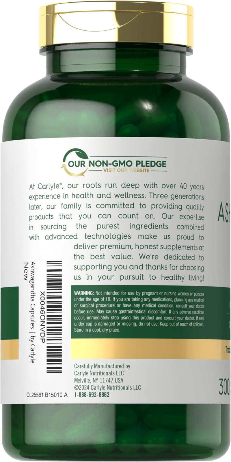 [Australia] - Carlyle Ashwagandha Supplement for Women and Men | 3000mg | 300 Capsules | Herb Root Extract with Black Pepper | Non-GMO and Gluten Free 300 Count (Pack of 1) 