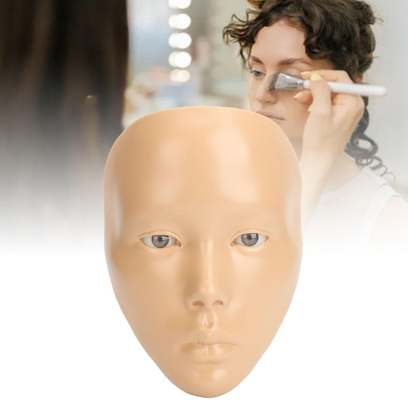 [Australia] - JTLB Makeup Practice Face with Plastic Stand 5D Silicone Full Face Makeup Practice BoardReusable Mannequin Tool for Beginner (White Skin) 
