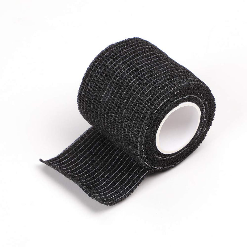 [Australia] - STIGMA Pack of 6 Disposable Tattoo Grip Tape Tattoo Grip Cover Wrap Elastic Self-Adhesive Bandage Tape for Tattoo Machine Grip Black (2" x 5 Yards) TC622 